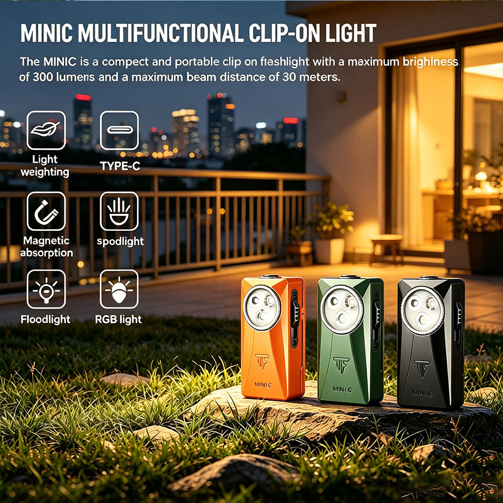 Edc Carry Flashlight - Trustfire MINIC 800ルーメン EDC懐中電灯 クリップ式 コンパクト