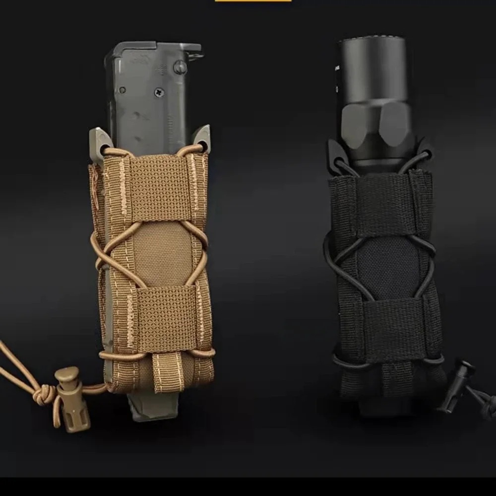 Edc Carry Flashlight - 9 ミリメートルピストルシングルマガジンポーチ Molle ミニ Mag ホルスター