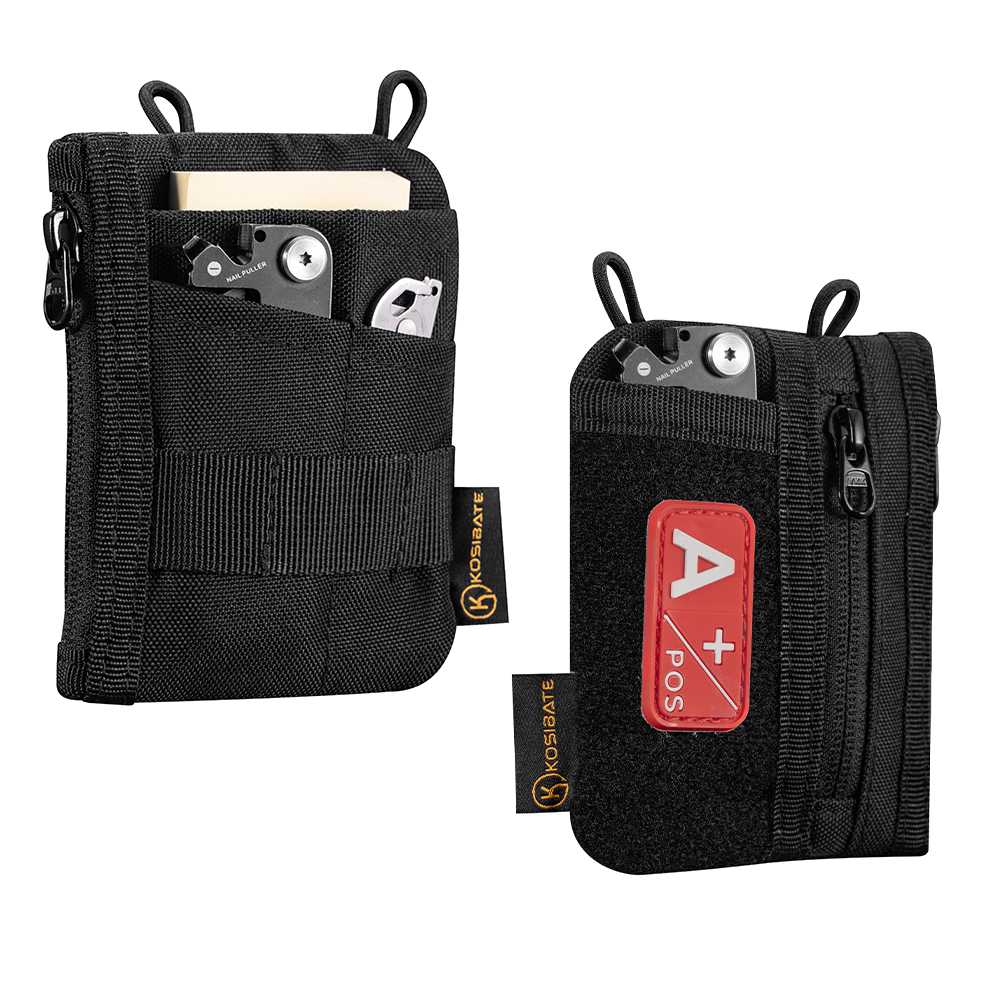 Edc Gear Every Day Carry - EDCオーガナイザーポーチ、DIYパッチエリア付き、日常持ち運び用、マルチツールポケットポーチウォレット、EDCギア、お金、現金、カード用