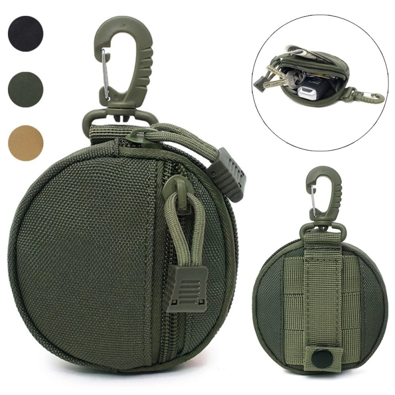 Edc Carry Pack - 多機能アウトドアウエストバッグ、タクティカルナイロンミニキーチェーンバッグ（バックル付き）、ハイキング、キャンプ、旅行用EDCキーポーチ