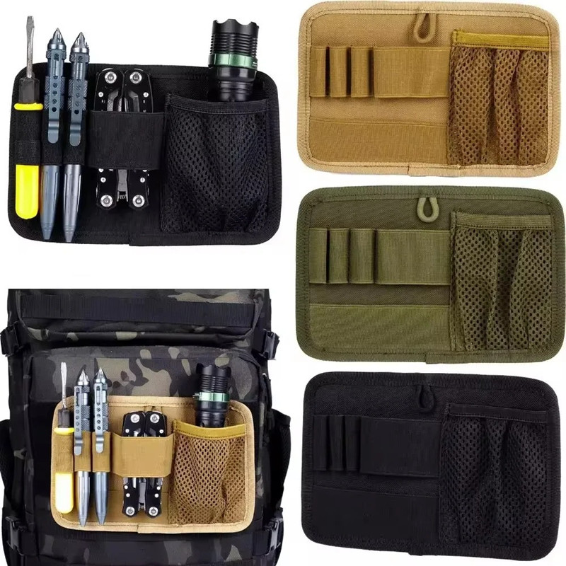 Edc Carry Pack - モジュール式フックループパネルEDCオーガナイザー - バックパック、ベスト、ハンティングアクセサリー、ユーティリティツール、機器用の内部分離ポーチ