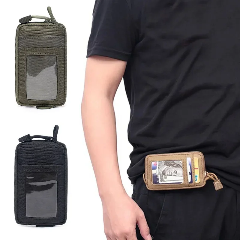 Edc Carry Pack - 戦術的な EDC ポーチ屋外キー財布財布小銭入れカードスロットパックジッパーキャンプ防水ウエストバッグ