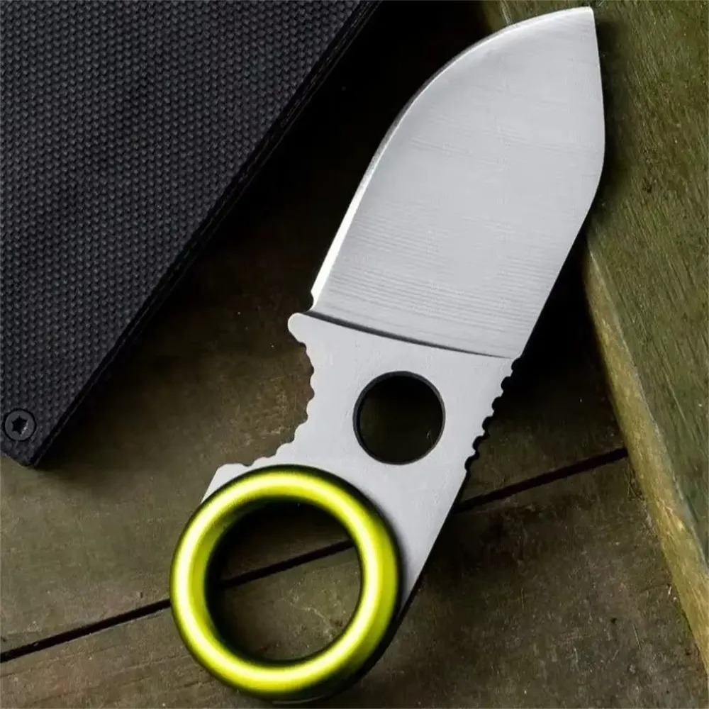 Edc Pocket Carry Fixed Blade - ミニ EDC リング固定刃ナイフステンレス鋼ポケットナイフポータブルツール開梱用アウトドア & 日常持ち運び用サバイバルナイフ