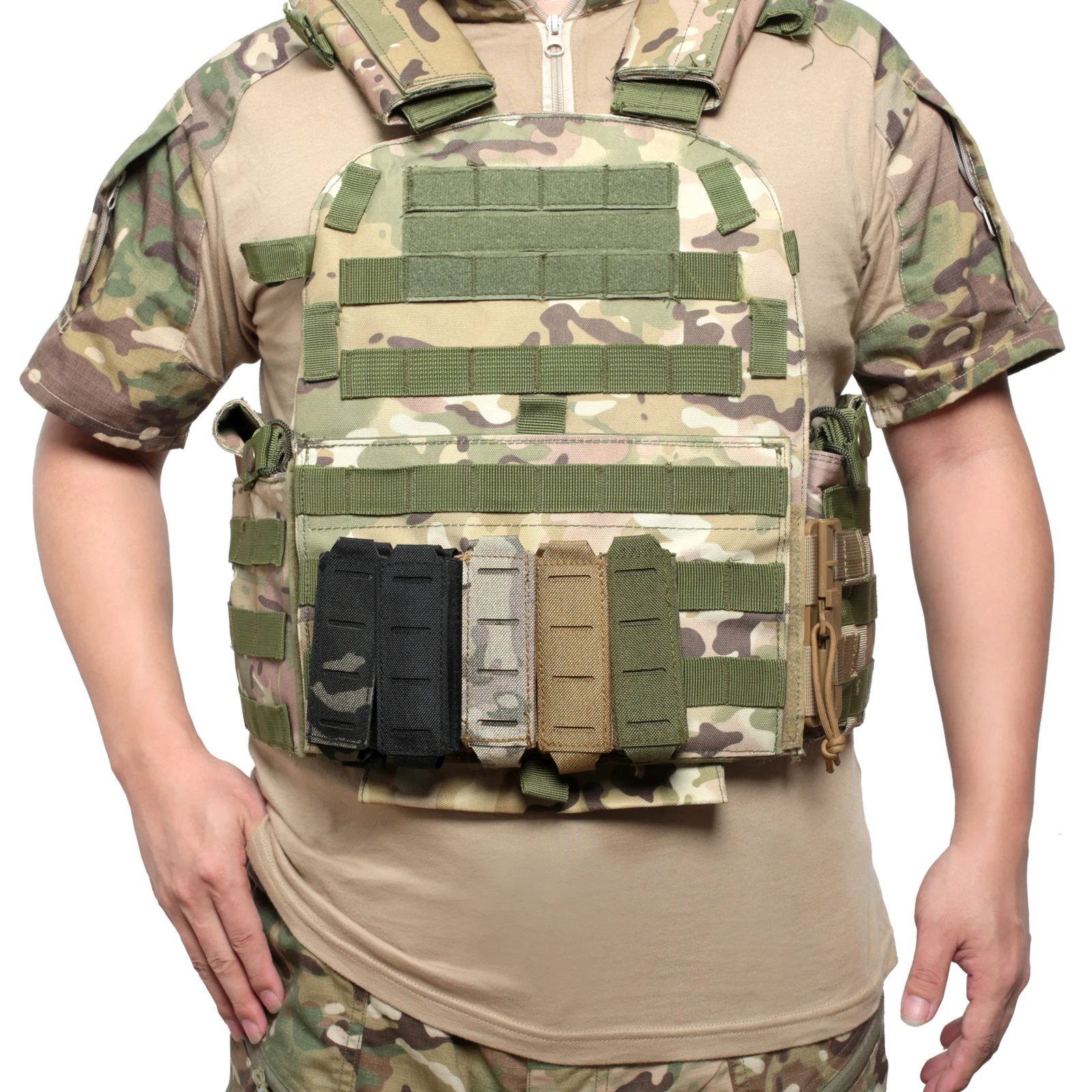 Molle 9 ミリメートルマガジンポーチシングルマグホルス - Edc Carry Flashlight のレビューと価格