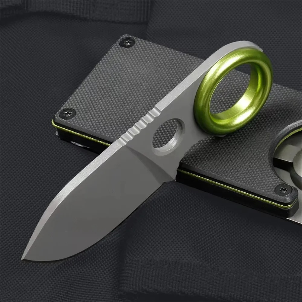 ミニリング固定刃ナイフ ステンレス鋼ポケットナイフ 屋外や日 - Edc Pocket Carry Fixed Blade のレビューと価格