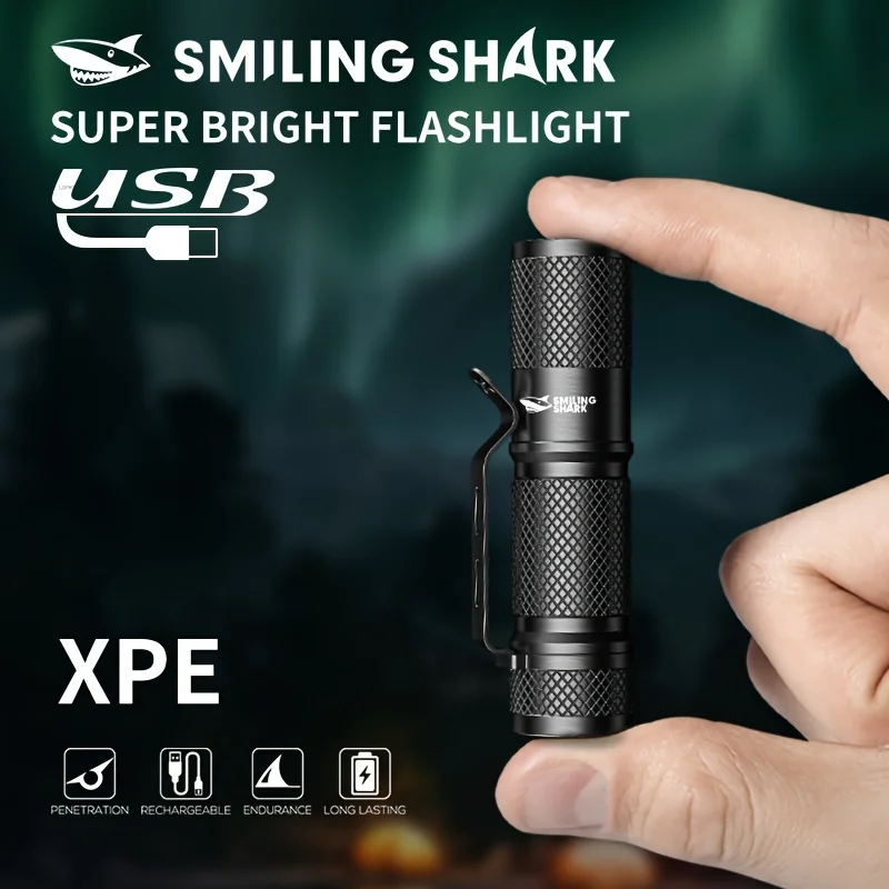 SMILING SHARK 超強力ミニタクティカルLED懐中 - Edc Carry Flashlight のレビューと価格