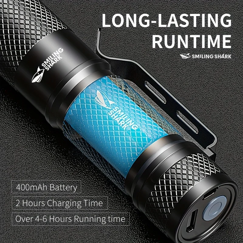SMILING SHARK 超強力ミニタクティカルLED懐中 - Edc Carry Flashlight のレビューと価格