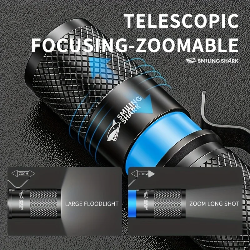 SMILING SHARK 超強力ミニタクティカルLED懐中 - Edc Carry Flashlight のレビューと価格