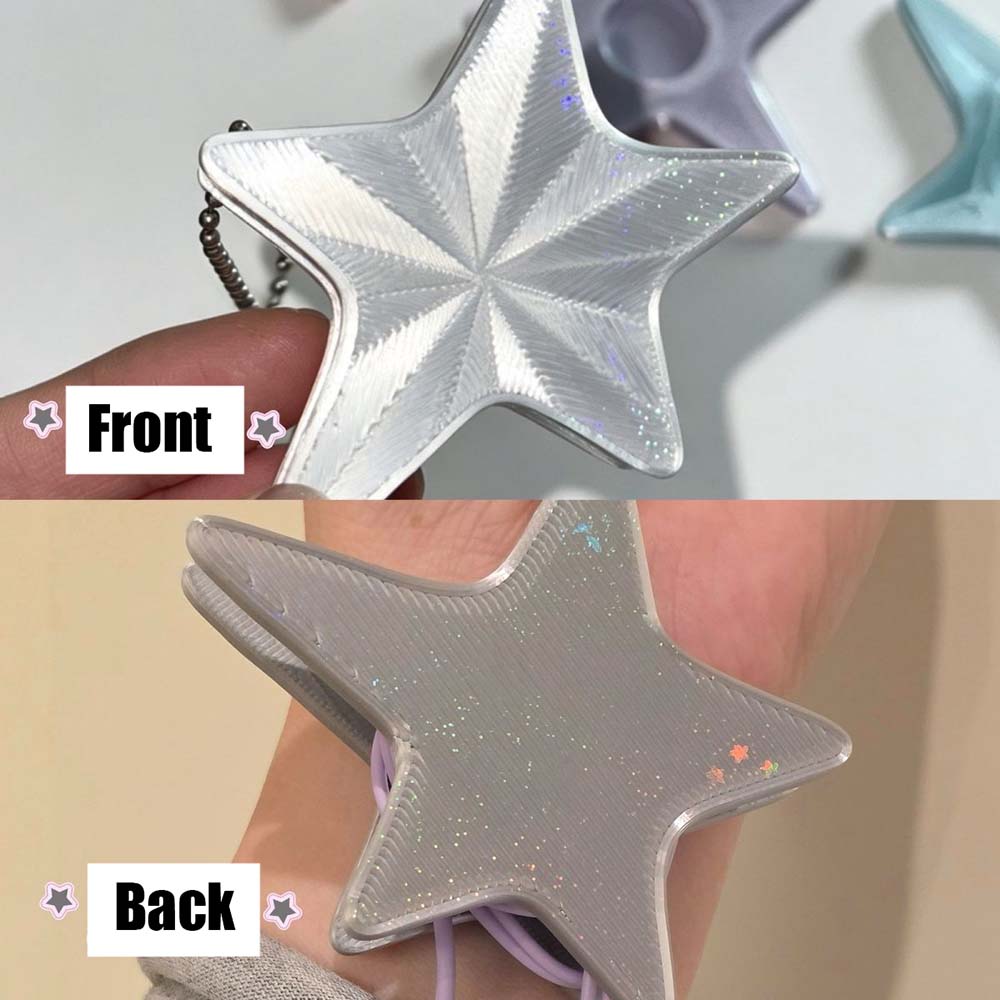 Y2Kスタイル3Dスターケーブルホルダー、ポータブルイヤホン - Cable Winder Keychain のレビューと価格