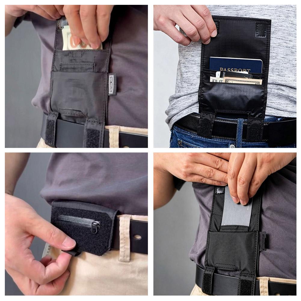 隠しトラベルウエストポーチ、現金とカード用の盗難防止マネーベ - Edc Carry Belt のレビューと価格