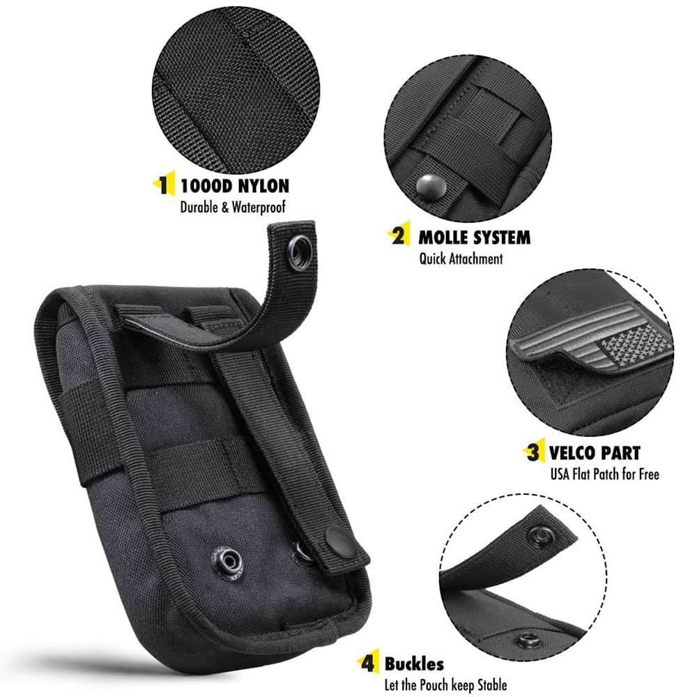 タクティカルフォンポーチMOLLE、スマートフォンホルスター - Edc Carry Belt のレビューと価格