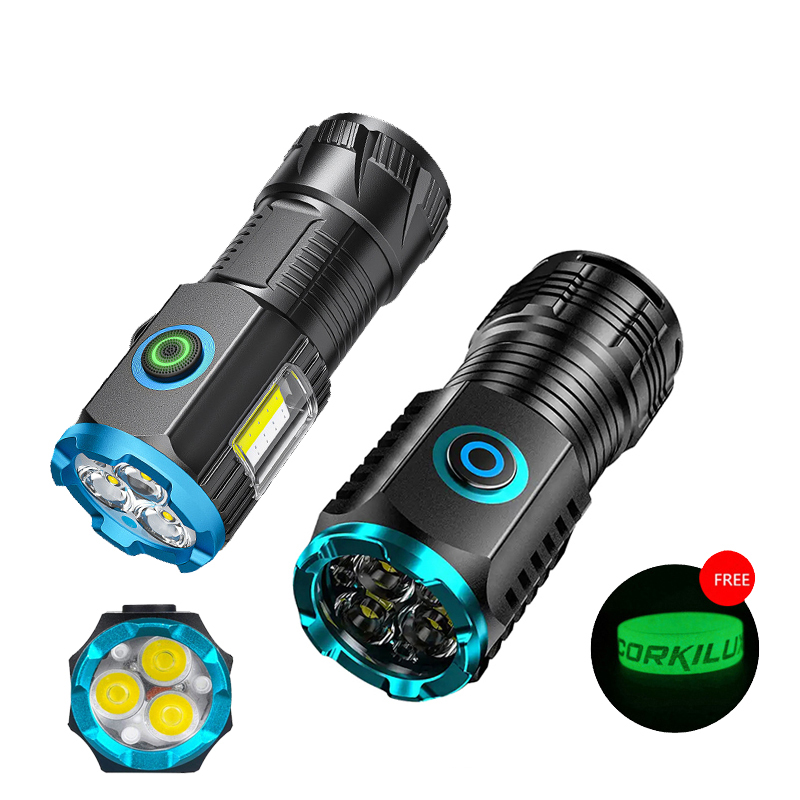 ミニLED懐中電灯,USB充電式,ポータブル,18350充電 - Edc Carry Flashlight のレビューと価格