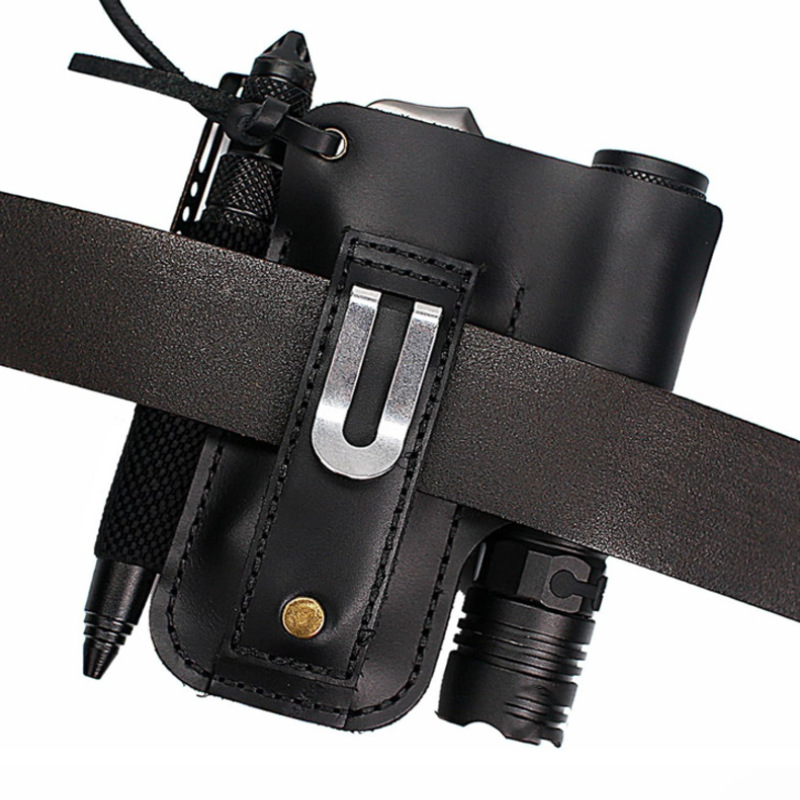 EDCレザー懐中電灯ツールホルスター多機能アウトドアタクティ - Edc Carry Belt のレビューと価格