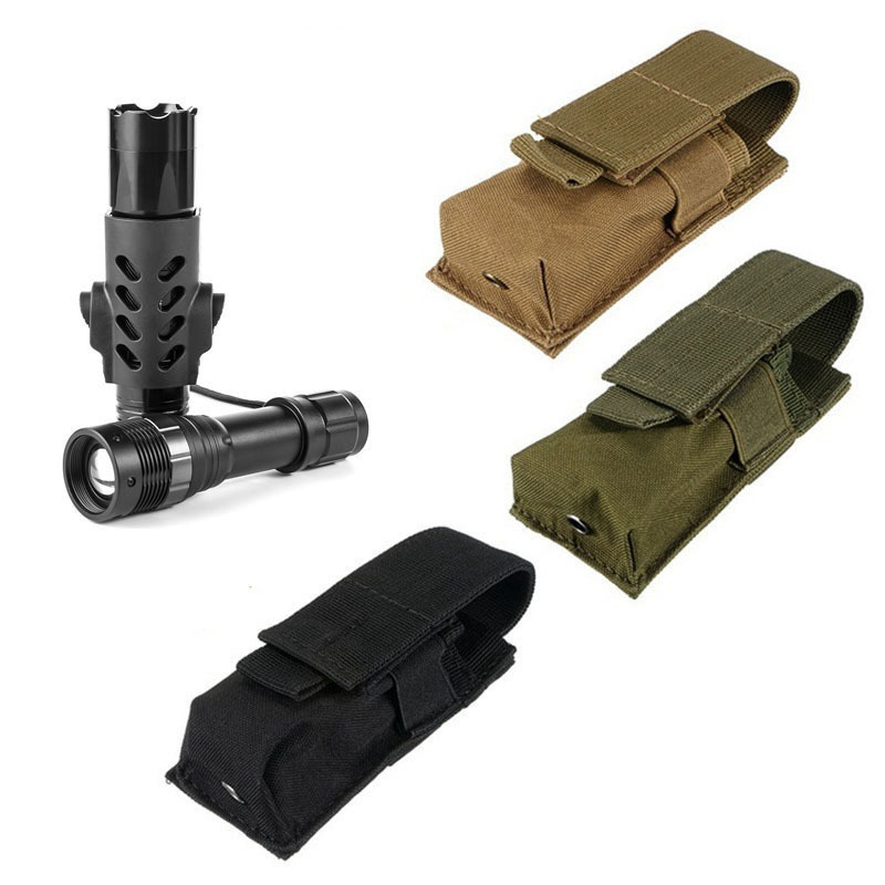 戦術的なモールシステム対応懐中電灯ポーチ、トーチホルダー、マ - Edc Carry Flashlight のレビューと価格