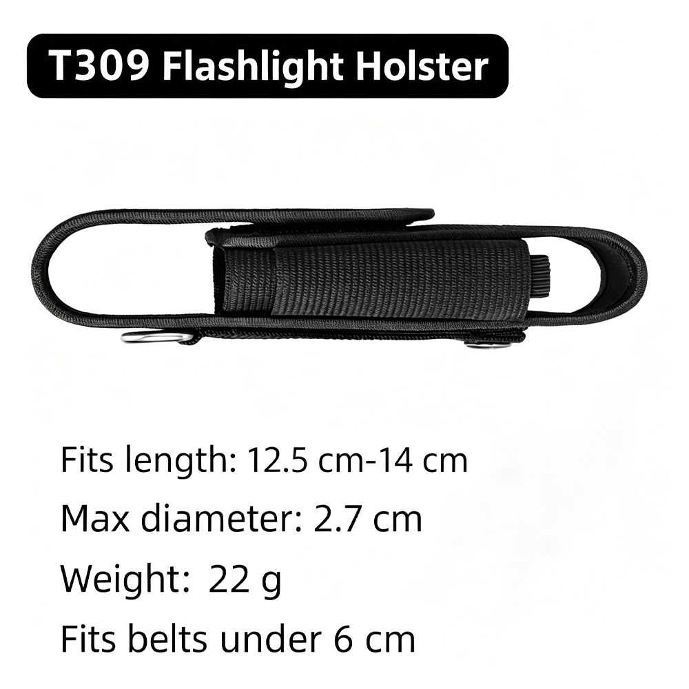 T309タクティカル懐中電灯ポーチ 厚手ナイロン製トーチホル - Edc Carry Flashlight のレビューと価格