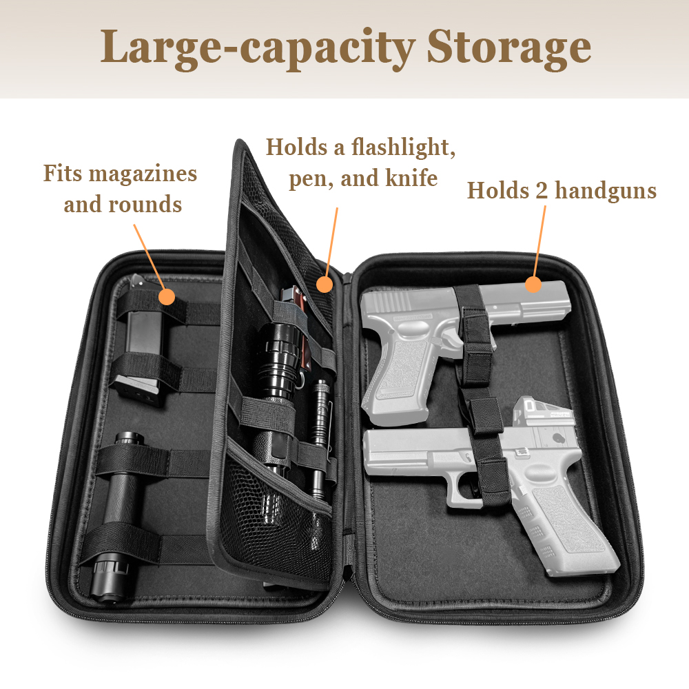 戦術的なピストルガンケースデュアルガン収納バッグ隠しキャリー - Appendix Carry Edc のレビューと価格