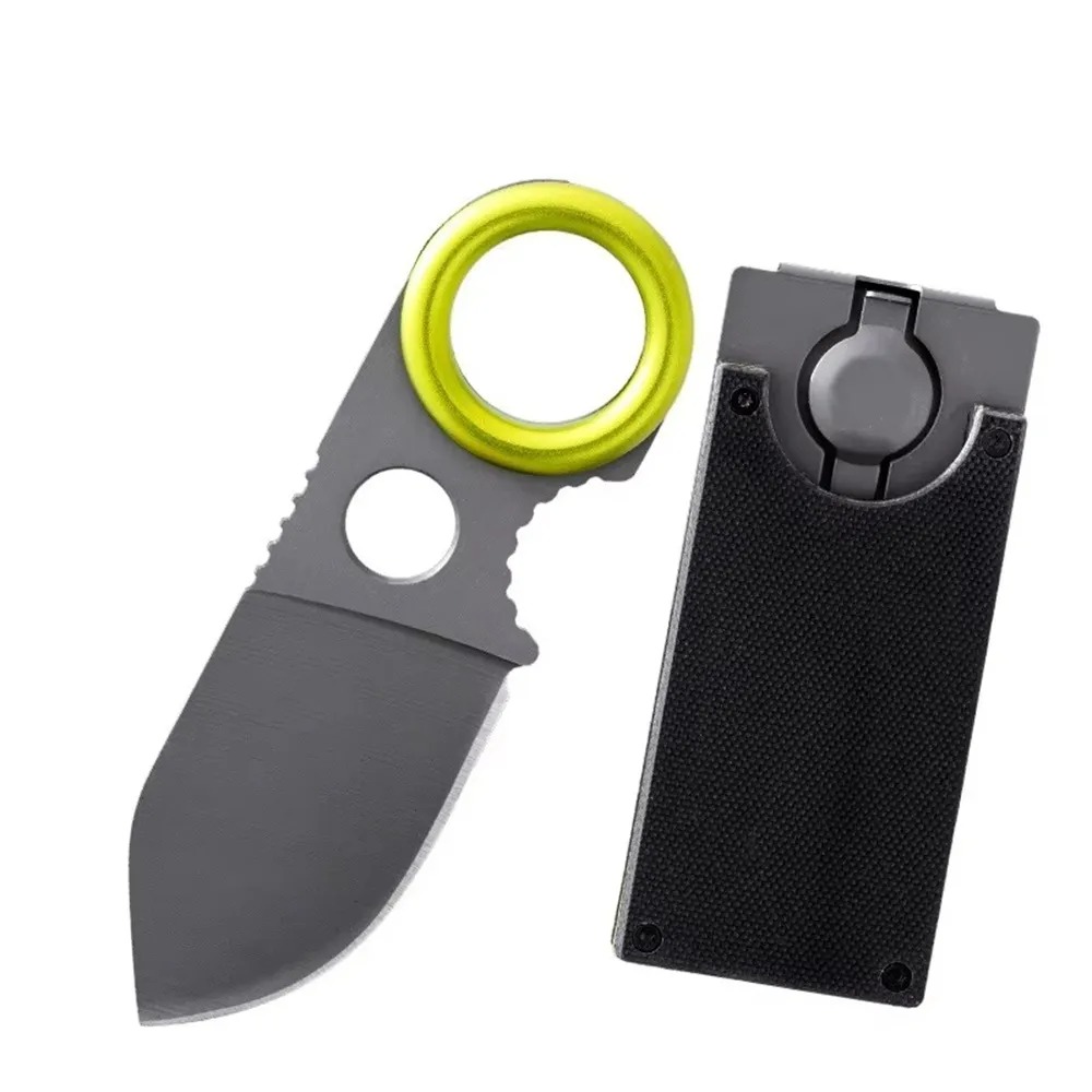 ミニ EDC リング固定刃ナイフ ステンレス鋼ポケットナイフ - Edc Pocket Carry Fixed Blade のレビューと価格