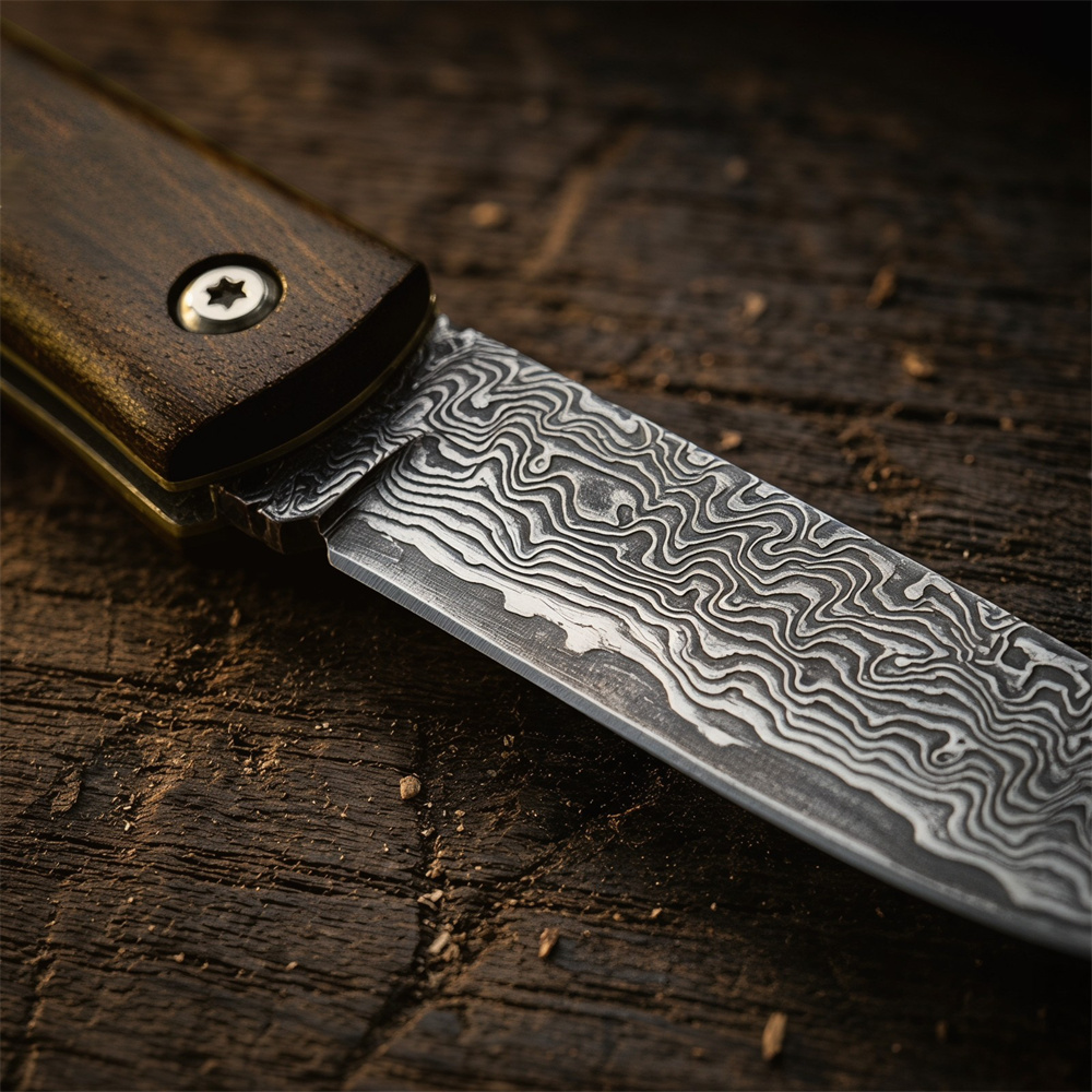 コンパクトアウトドアサバイバルダマスカス折りたたみポケットナ - Edc Pocket Carry Fixed Blade のレビューと価格